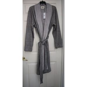 UGG 1096932 Men's Sz L/XL Gray Heather Robinson Cotton Fleece Robe